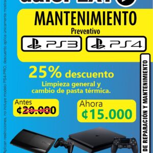 Mantenimiento de Consolas PS3 y PS4
